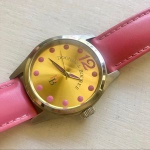 Dooney & Bourke pink genuine leather watch